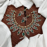 Victorian Polish with AD Stones Necklace - Nakshatra Jewels