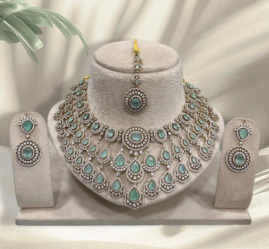 Victorian Polish with AD Stones Necklace
