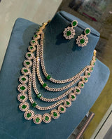 American Diamond Stones Bridal Layer Haram - Nakshatra Jewels