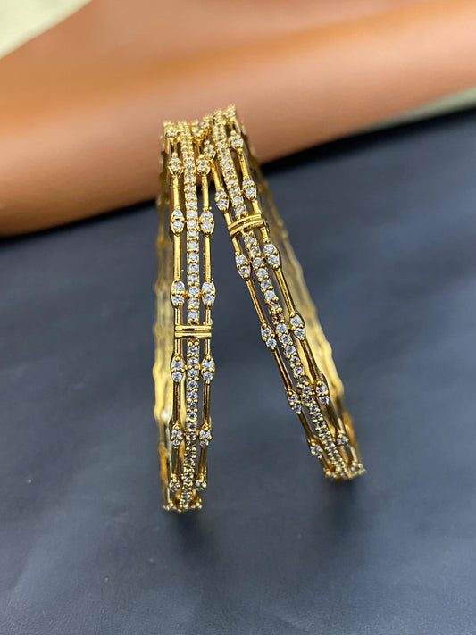 Premium Matt with AD Stone Bangles
