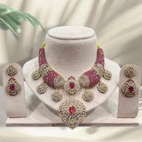 Victorian Polish with AD Stones Bridal Neck Set
