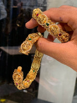 Premium Matt with Kempu Stone Openable Bangles - Nakshatra Jewels
