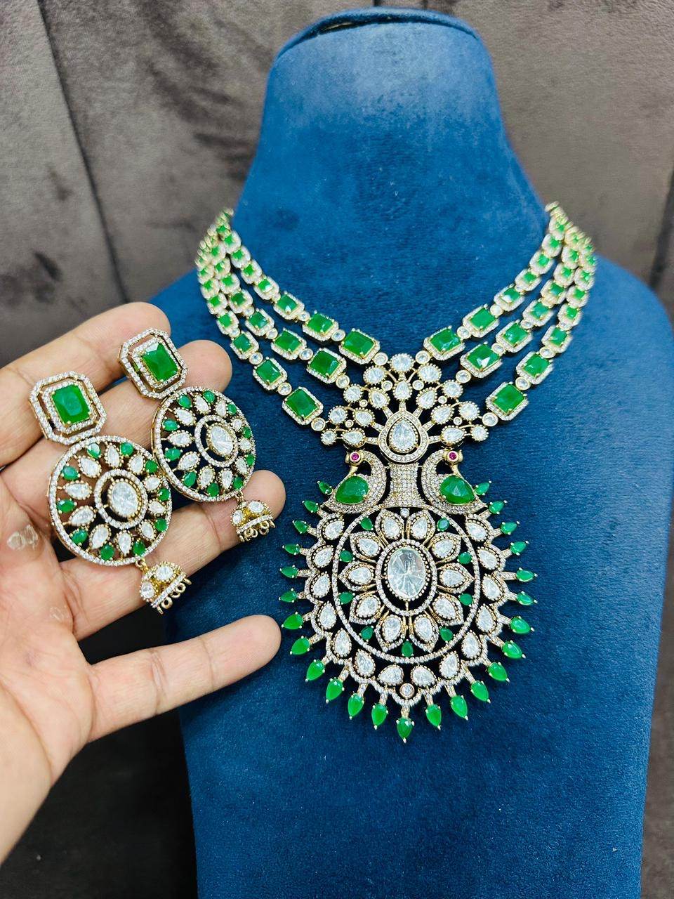 Moissanite and AD Stones Bridal Haram