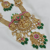 Nakshi Work with AD & Jaadu Kundan Stones Bridal Haram (Gold Replica) - Nakshatra Jewels