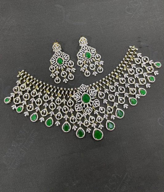 American Diamond Stones Bridal Choker - Nakshatra Jewels