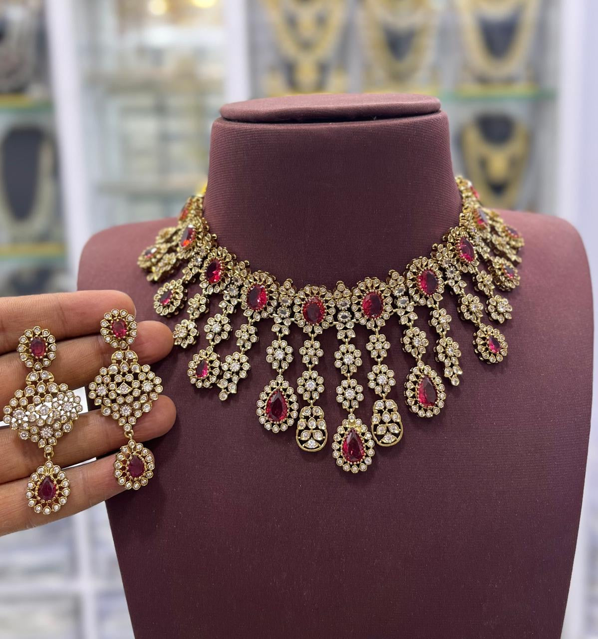 Victorian Polish with AD Stones Bridal Choker