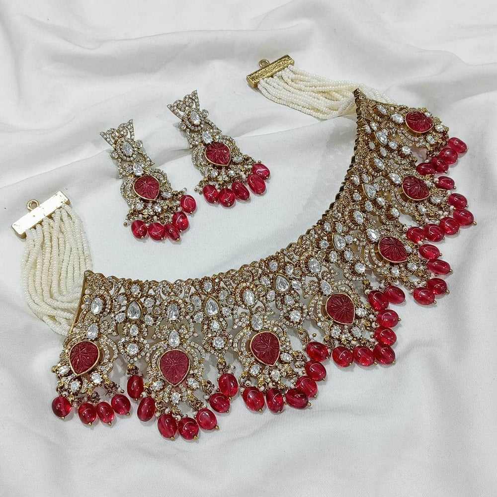 Moissanite & AD Stones Bridal Choker - Nakshatra Jewels