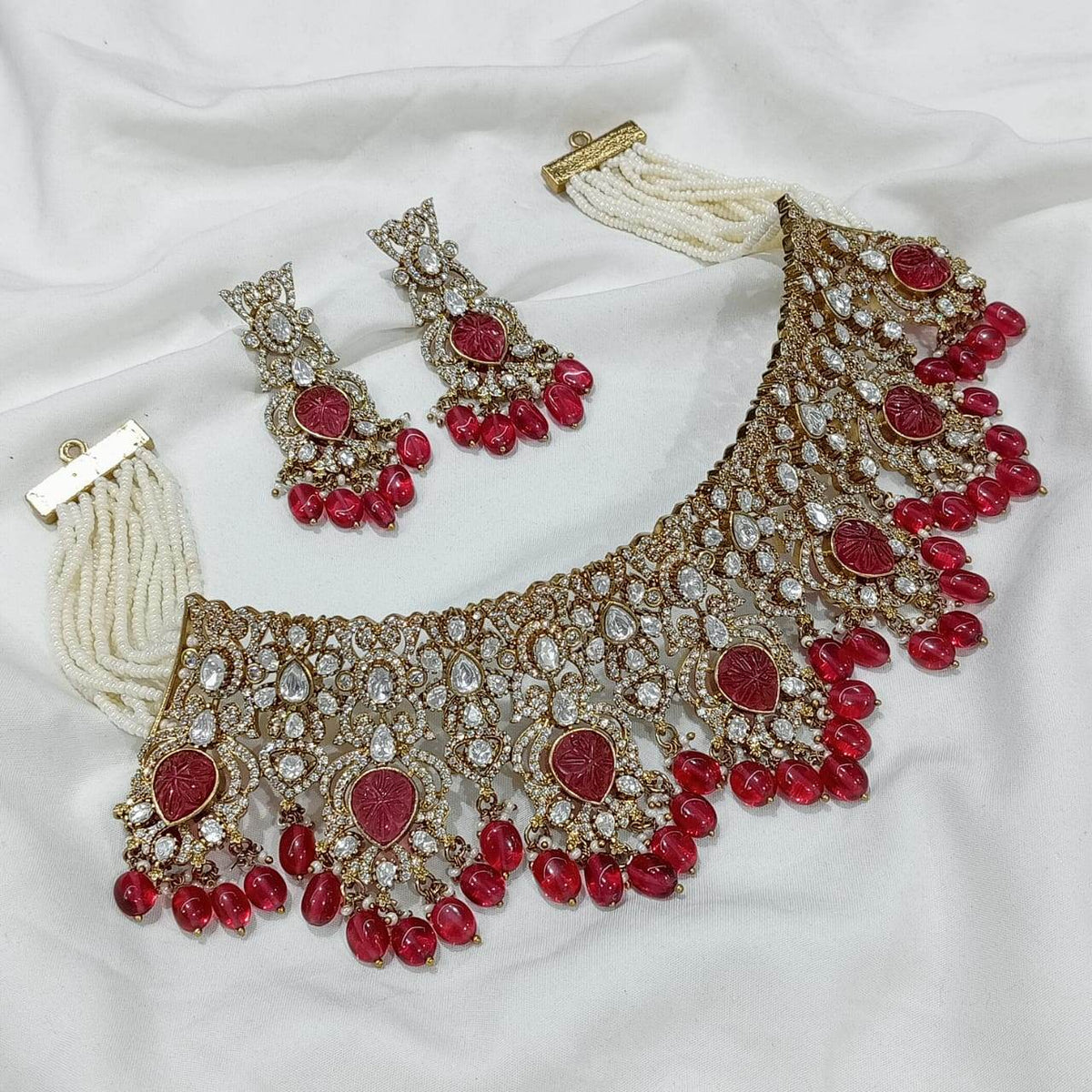Moissanite & AD Stones Bridal Choker