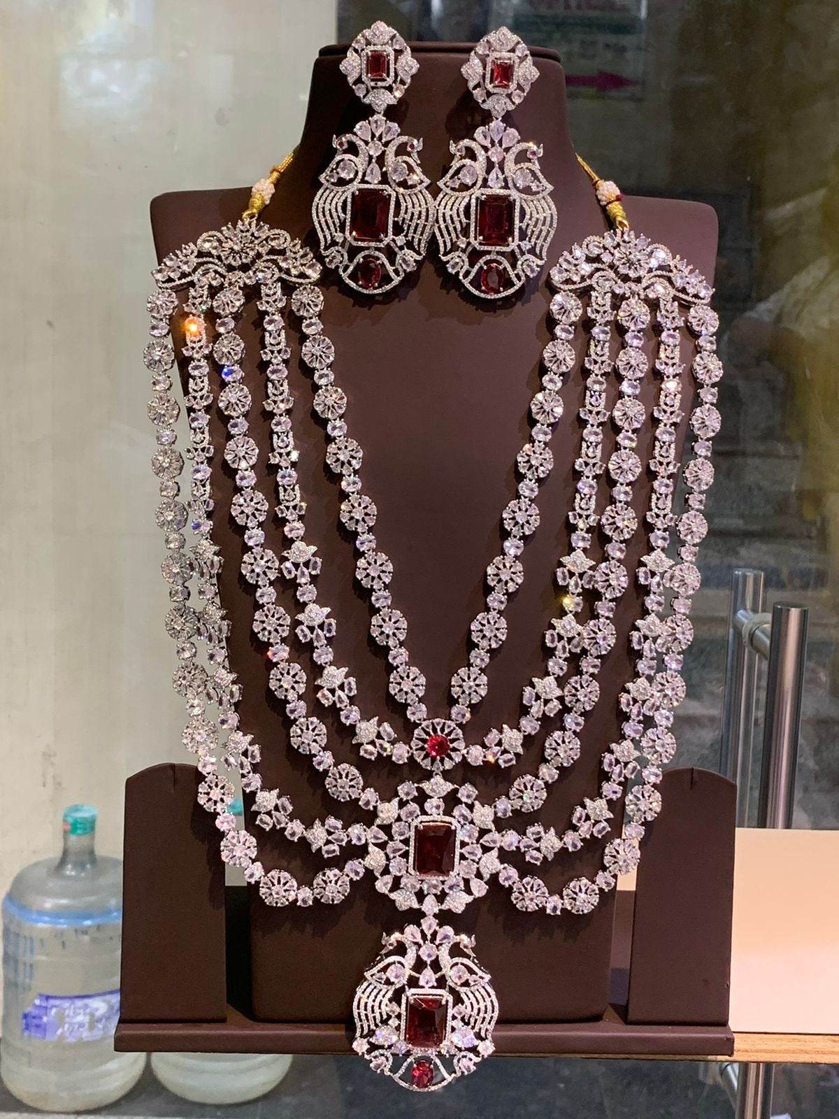 American Diamond Stones Bridal Layer Haram