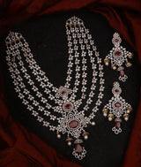 American Diamond Stones Bridal Layer Haram - Nakshatra Jewels