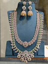 American Diamond Stones Bridal Haram - Nakshatra Jewels
