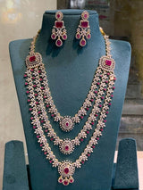 American Diamond Stones Bridal Layer Haram - Nakshatra Jewels