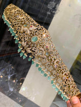 Victorian Polish AD Stones Bridal Hip Belt - Nakshatra Jewels