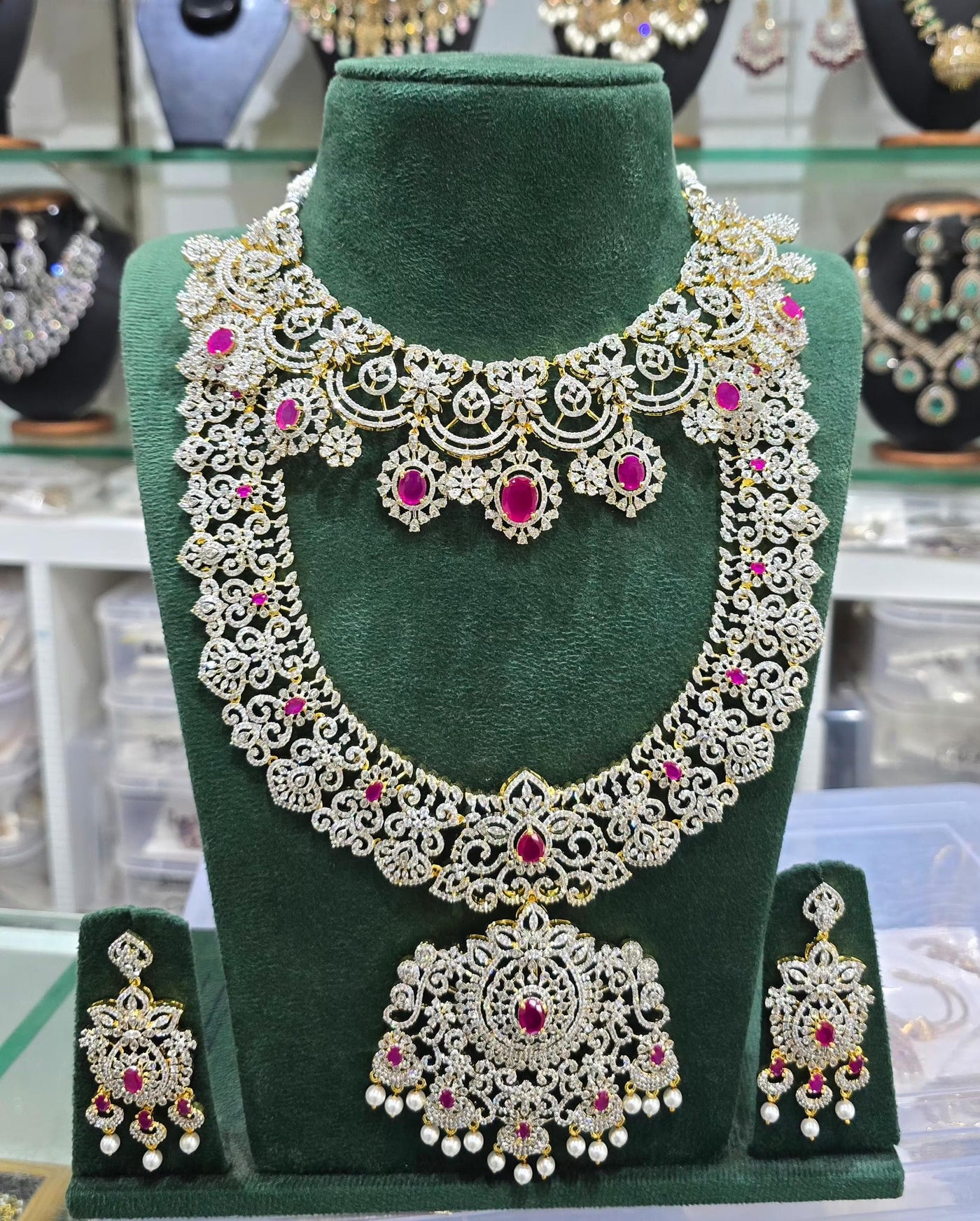 American Diamond Stones Bridal Set