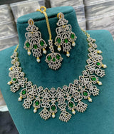 American Diamond Stones Bridal Necklace - Nakshatra Jewels