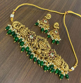 Premium Matt with Kempu Stones Bridal Choker - Nakshatra Jewels