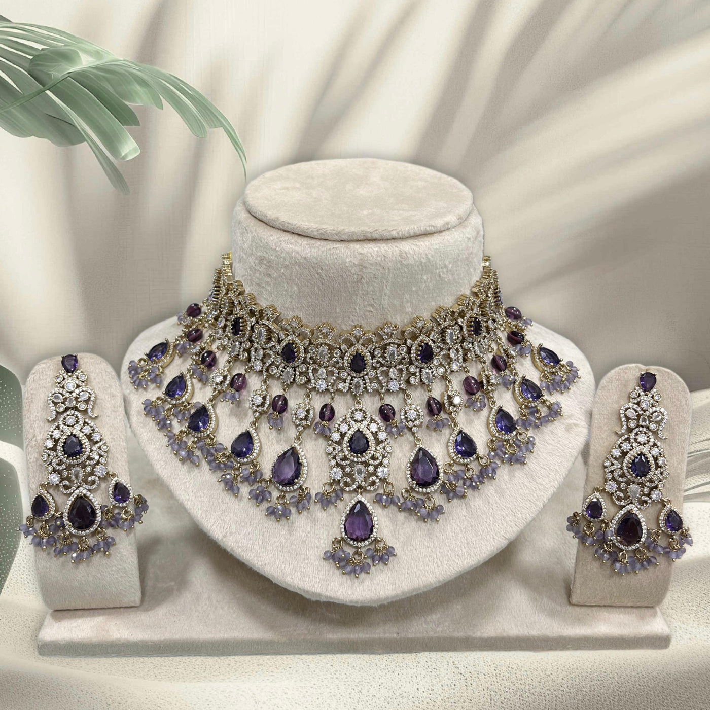 Victorian Polish with AD Stones Bridal Choker