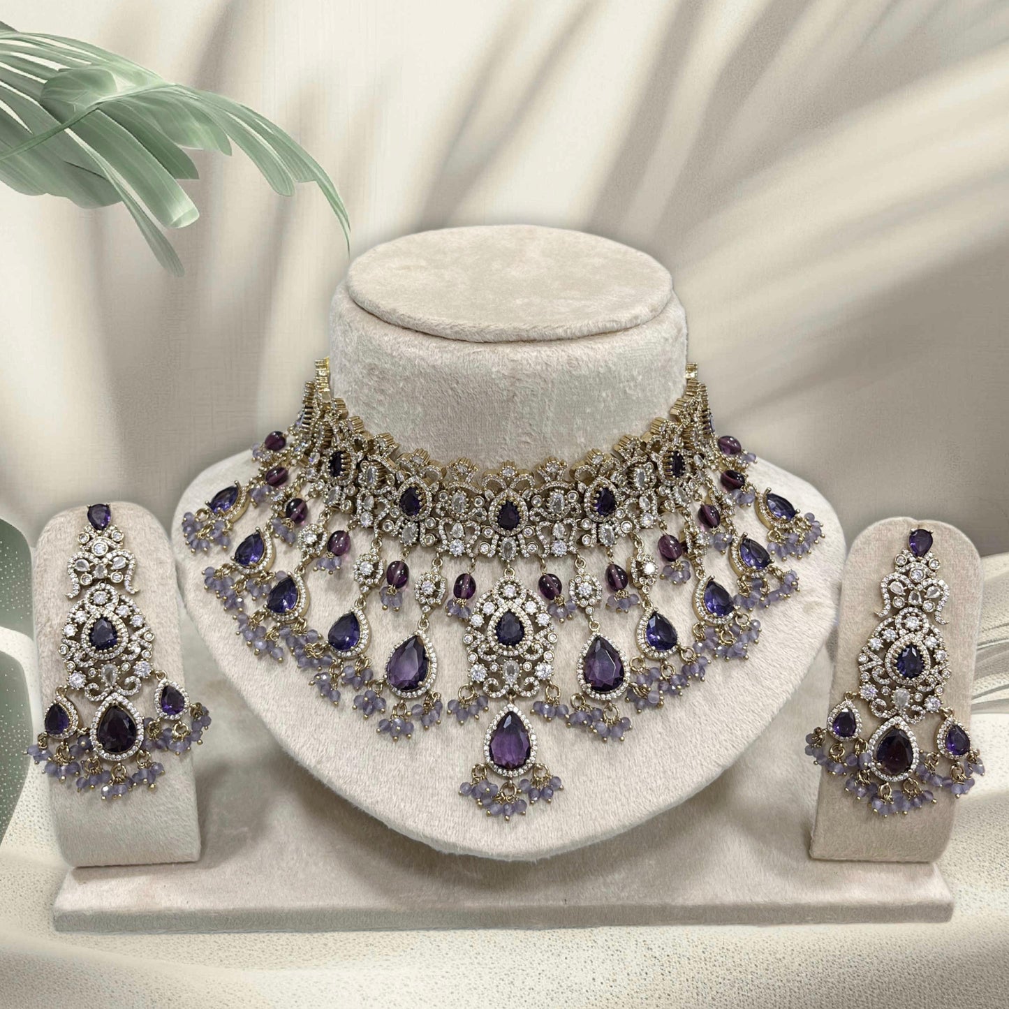 Victorian Polish with AD Stones Bridal Choker