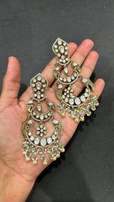 Mossianite Stones Bridal Earrings - Nakshatra Jewels