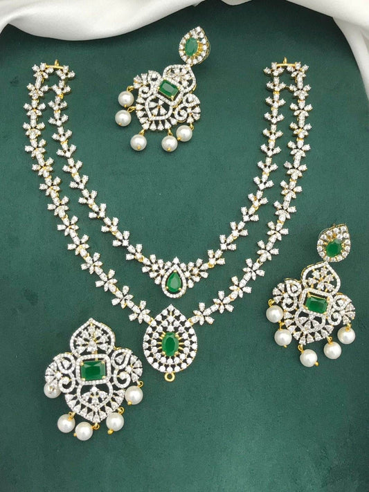 American Diamond Stones Necklace - Nakshatra Jewels