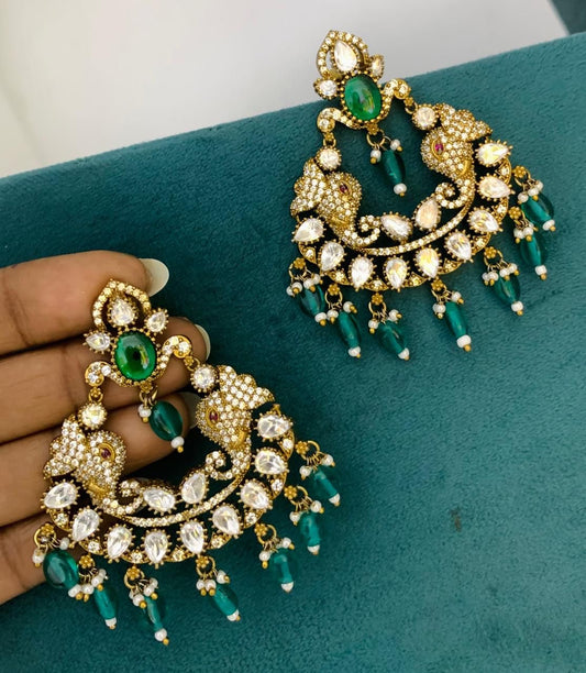 Mossianite Stones Bridal Earrings