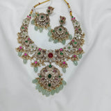Moissanite & Kundan Stones Bridal Necklace - Nakshatra Jewels