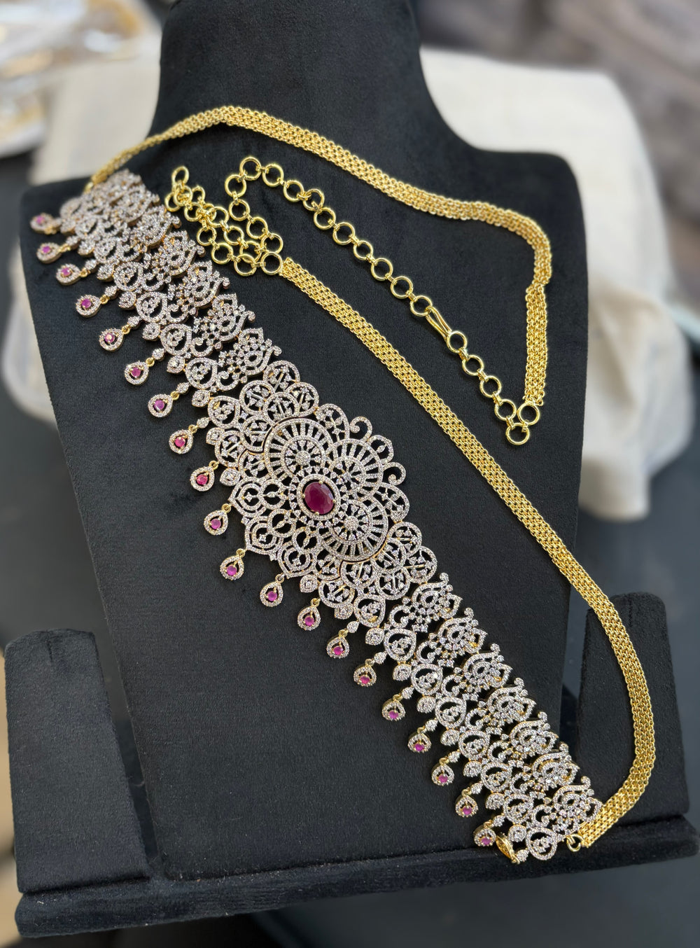American Diamond Stones Bridal Hip Chain