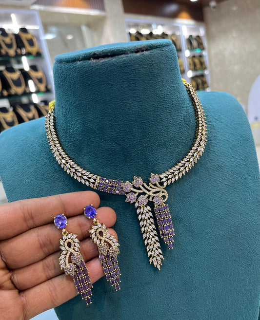 Victorian Polish AD Stones Necklace