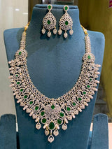 American Diamond Stones Bridal Haram - Nakshatra Jewels
