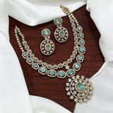 Victorian Polish AD Stones Layer Necklace - Nakshatra Jewels