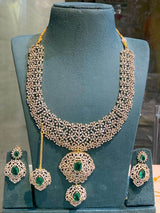 American Diamond Stones Bridal Haram - Nakshatra Jewels