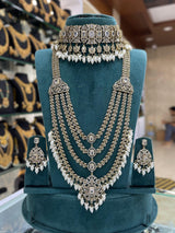 Victorian Polish with AD stones Bridal Set