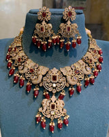 Victorian Polish with AD Stones Bridal Necklace - Nakshatra Jewels