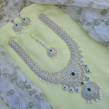 American Diamond Stones Bridal Haram - Nakshatra Jewels