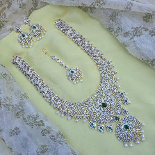 American Diamond Stones Bridal Haram