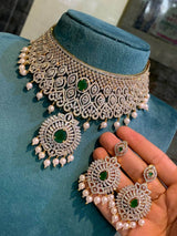 American Diamond Stones Bridal Choker - Nakshatra Jewels
