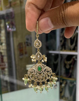 Victorian Polish with AD Stones Tikka - Nakshatra Jewels