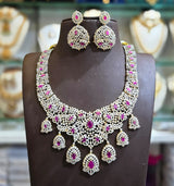 American Diamond Stones Bridal Necklace
