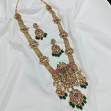 Nakshi Work with AD & Jaadu Kundan Stones Bridal Haram (Gold Replica) - Nakshatra Jewels