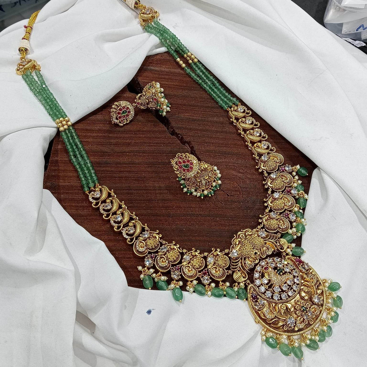 Nakshi Work with Mossanite Stones Bridal Haram