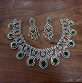 American Diamond Stones Bridal Necklace - Nakshatra Jewels
