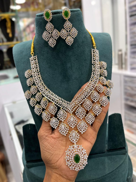American Diamond Stones Bridal Haram