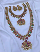 Nakshi Work with Kempu Stones Bridal Combo