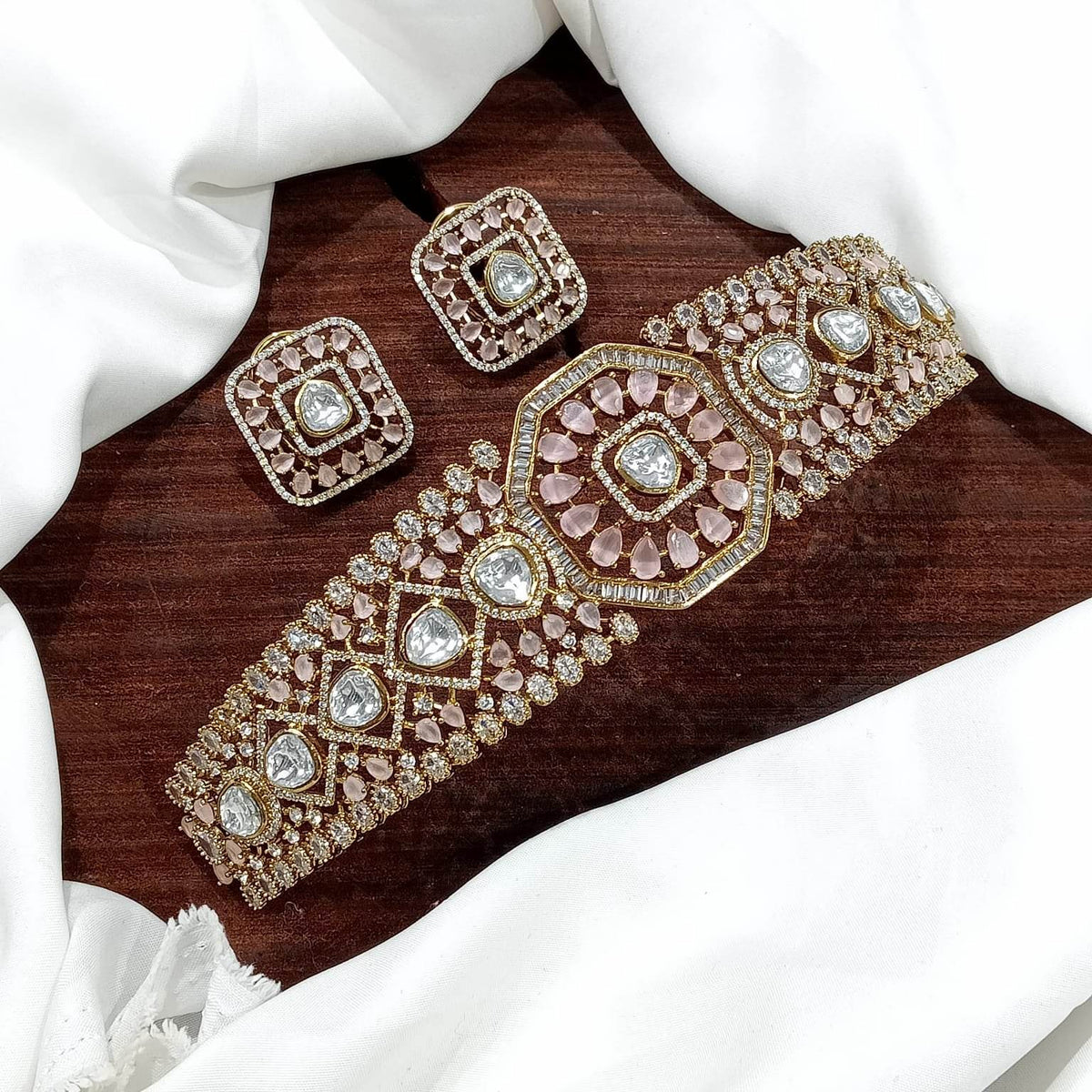 Victorian Polish AD Stones Choker