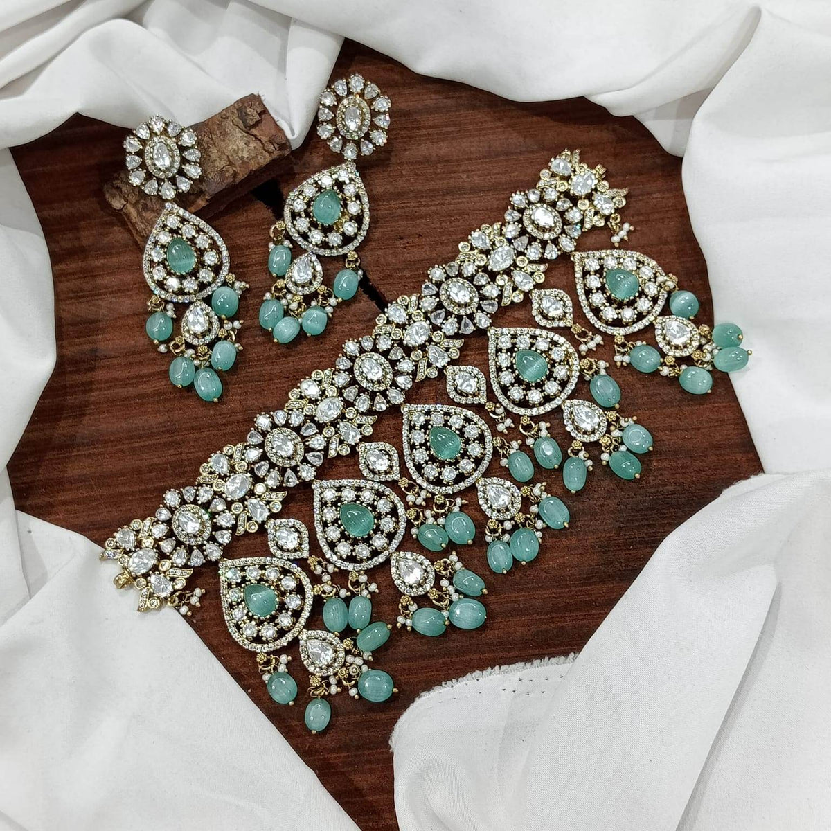 Moissanite Stones Bridal Choker