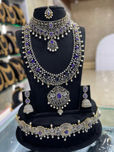 American Diamond Stones Bridal Combo Set