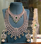 American Diamond Stones Bridal Set - Nakshatra Jewels