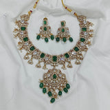 Victorian Polish with AD Stones Bridal Necklace - Nakshatra Jewels