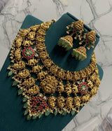 Nakshi Work with Kundan Stones Bridal Neckset - Nakshatra Jewels