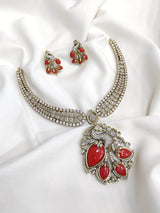 Victorian Polish with AD Stones Necklace - Nakshatra Jewels